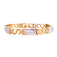 VOJ Gold And Silver Toned Stainless Steel Dolor Sign Bracelet For Men - Swadesiicart