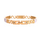 VOJ Gold And Silver Toned Stainless Steel Dolor Sign Bracelet For Men - Swadesiicart