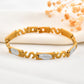 VOJ Gold And Silver Toned Stainless Steel Dolor Sign Bracelet For Men - Swadesiicart