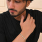VOJ Gold And Silver Toned Stainless Steel Designer Bracelet For Men - Swadesiicart