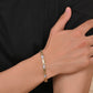 VOJ Gold And Silver Toned Stainless Steel Designer Bracelet For Men - Swadesiicart