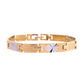 VOJ Gold And Silver Toned Stainless Steel Textural Designer Bracelet For Men - Swadesiicart