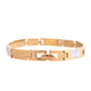 VOJ Gold And Silver Toned Stainless Steel Textural Designer Bracelet For Men - Swadesiicart