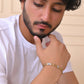 VOJ Double Toned Textural Designer Bracelet For Men - Swadesiicart