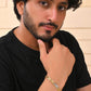 VOJ Dual Plated Textural Designed Linked Bracelet For Men - Swadesiicart
