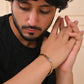 VOJ Dual Plated Textural Designed Linked Bracelet For Men - Swadesiicart