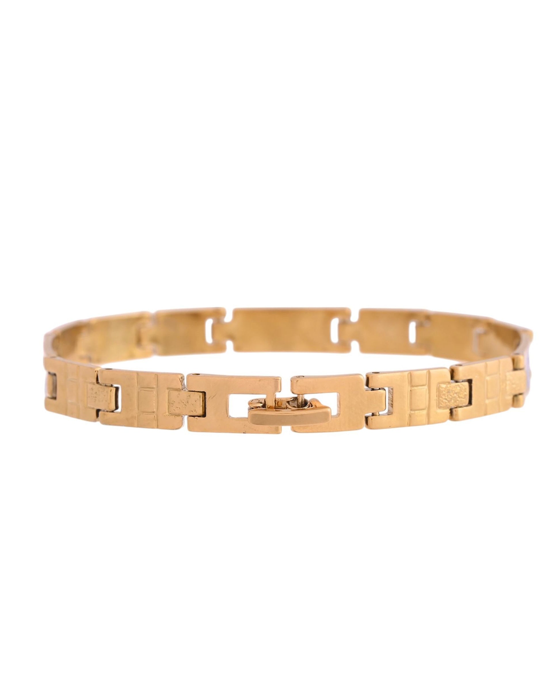 VOJ Dual Plated Textural Designed Linked Bracelet For Men - Swadesiicart