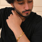 VOJ Gold Polished Linked Designed Bracelet For Men's - Swadesiicart
