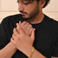 VOJ Gold Polished Linked Designed Bracelet For Men's - Swadesiicart