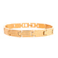 VOJ Gold Polished Linked Designed Bracelet For Men's - Swadesiicart