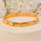 VOJ Gold Polished Linked Designed Bracelet For Men's - Swadesiicart