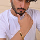 VOJ Men Gold Polished Link Bracelet - Swadesiicart