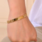 VOJ Men Gold Polished Link Bracelet - Swadesiicart