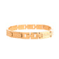 VOJ Men Gold Polished Textural Link Bracelet - Swadesiicart