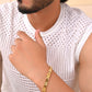 VOJ Men Gold-Toned Stainless Steel Linked Designer Chain Bracelet - Swadesiicart