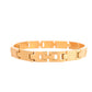 VOJ Men Gold-Toned Stainless Steel Linked Designer Chain Bracelet - Swadesiicart