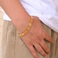 VOJ Gold Toned Linked Minimal Bracelet For Men's - Swadesiicart