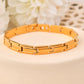VOJ Gold Toned Linked Minimal Bracelet For Men's - Swadesiicart