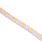 VOJ Men Dual-Toned Stainless Steel Textured Chain Bracelet - Swadesiicart