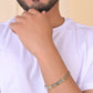 VOJ Men Double-Toned Stainless Steel Linked Chain Bracelet - Swadesiicart