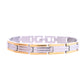 VOJ Men Double-Toned Stainless Steel Linked Chain Bracelet - Swadesiicart