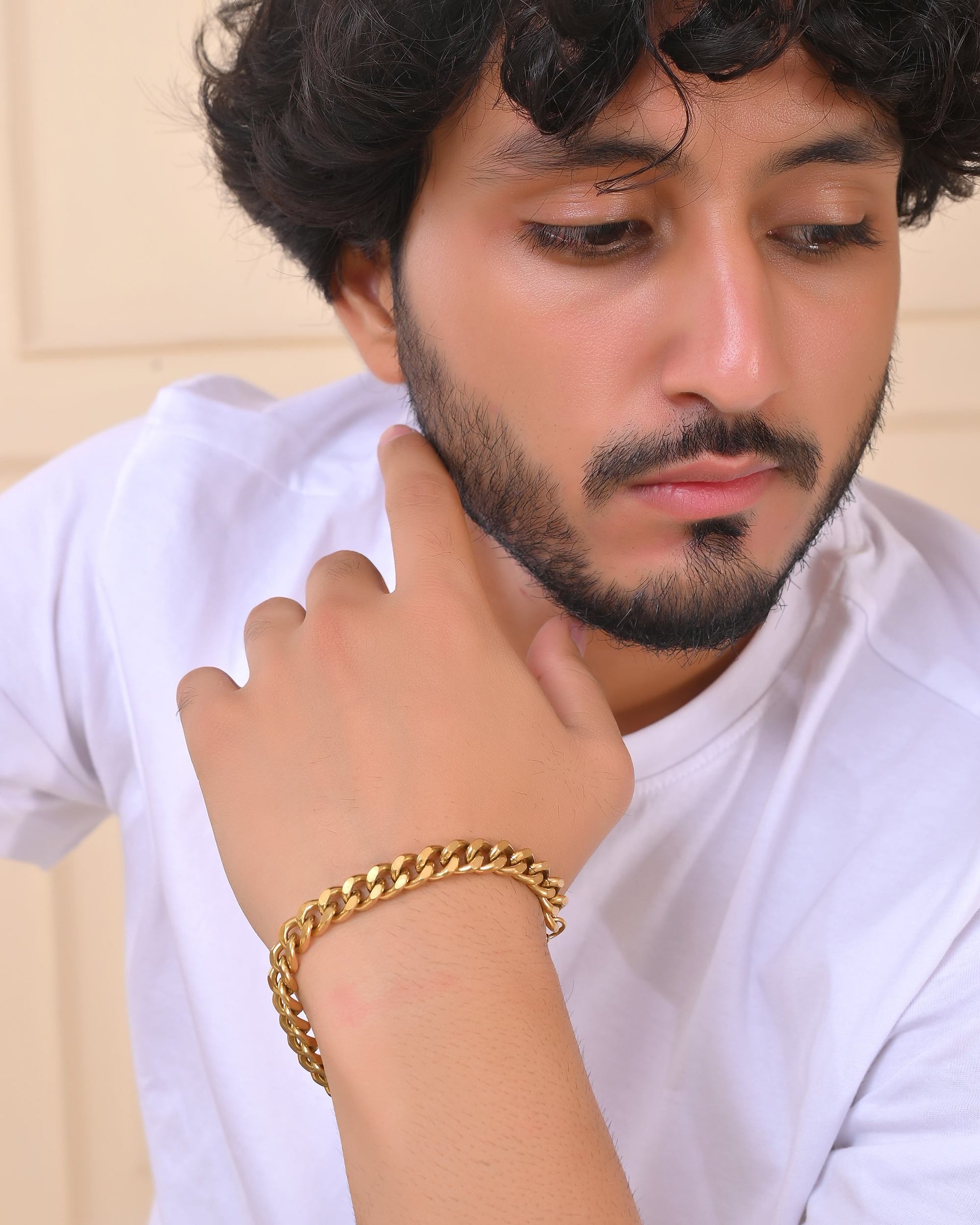 VOJ Stainless Steel Men's Linked Bracelet - Swadesiicart