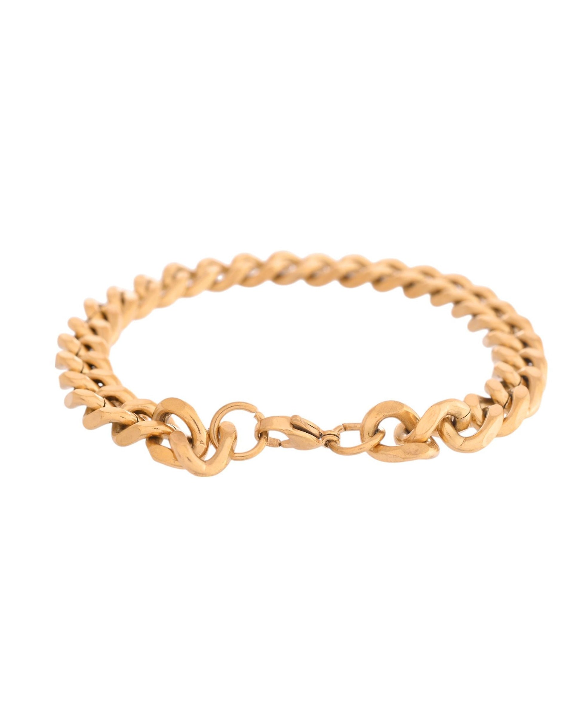 VOJ Stainless Steel Men's Linked Bracelet - Swadesiicart