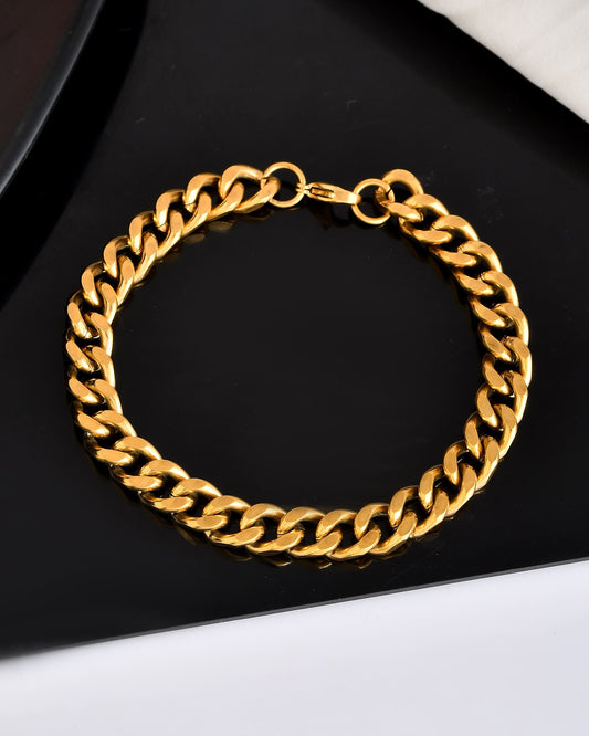 VOJ Stainless Steel Men's Linked Bracelet - Swadesiicart
