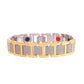 VOJ Silver And Gold Polished Stylish Geometrical Shaped Men's Bracelet - Swadesiicart