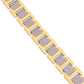 VOJ Silver And Gold Polished Stylish Geometrical Shaped Men's Bracelet - Swadesiicart