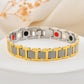 VOJ Silver And Gold Polished Stylish Geometrical Shaped Men's Bracelet - Swadesiicart