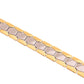 VOJ Silver And Gold Polished Minimal Geometrical Shaped Men's Bracelet - Swadesiicart