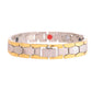 VOJ Silver And Gold Polished Minimal Geometrical Shaped Men's Bracelet - Swadesiicart