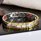 VOJ Silver And Gold Polished Minimal Geometrical Shaped Men's Bracelet - Swadesiicart
