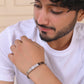 VOJ Silver Plated Stainless Steel Kada Bracelet - Swadesiicart