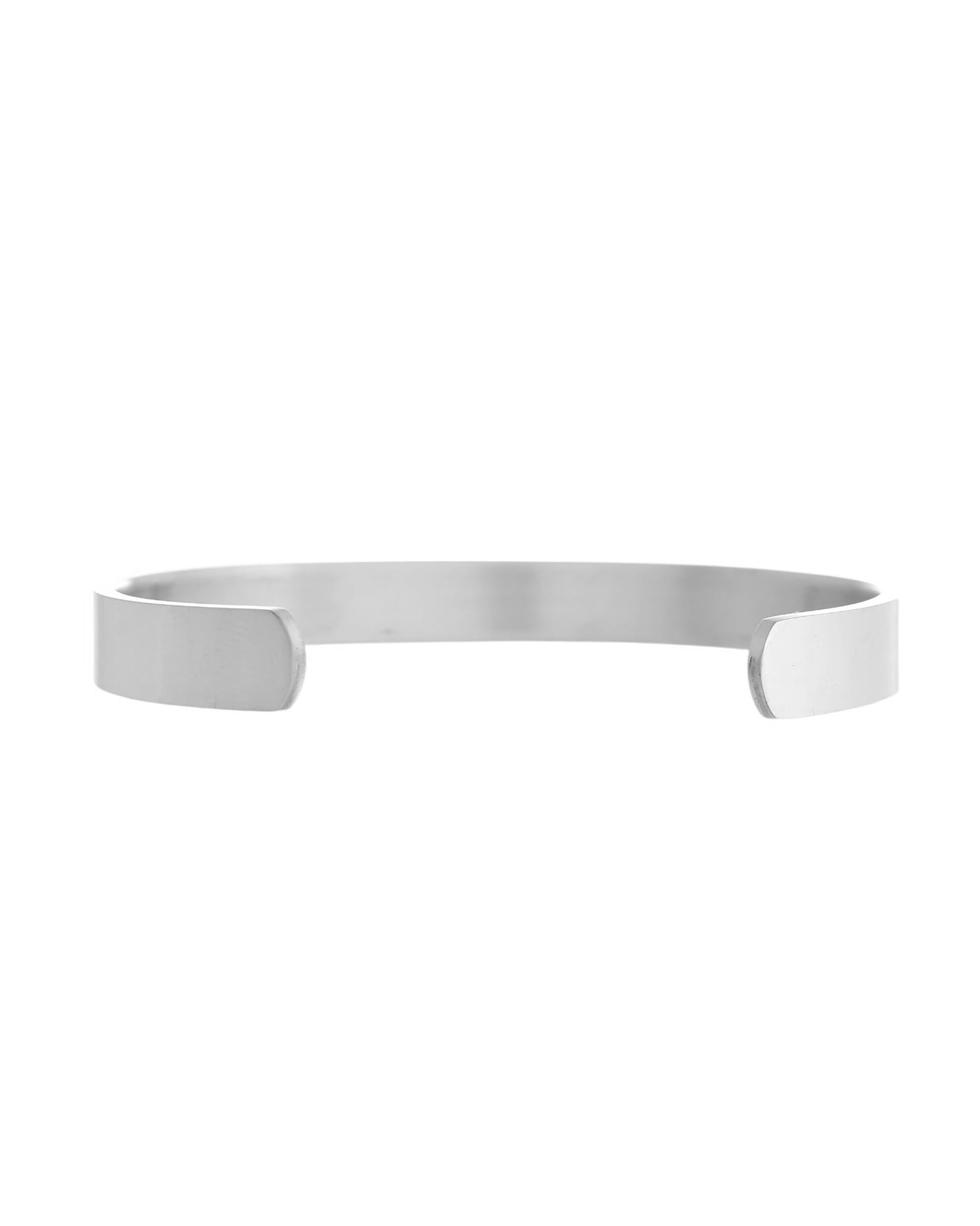 VOJ Silver Plated Stainless Steel Kada Bracelet - Swadesiicart