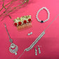 VOJ Valantine Gift Set of Silver Plated and Pearl Jewellery | Swadesiicart