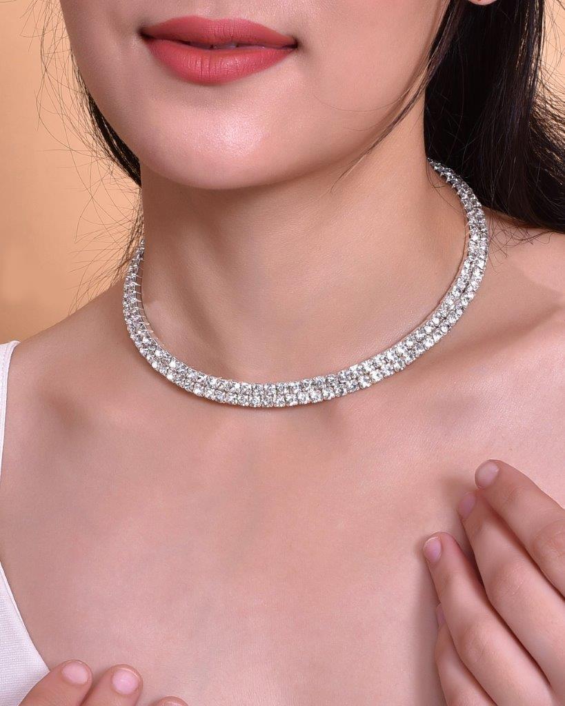 VOJ Valantine Gift Set of Silver Plated Jewellery | Swadesiicart