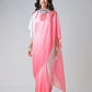 Vastranavya Blush Pink Freehand Floral Print Ready to Wear Saree | Swadesiicart