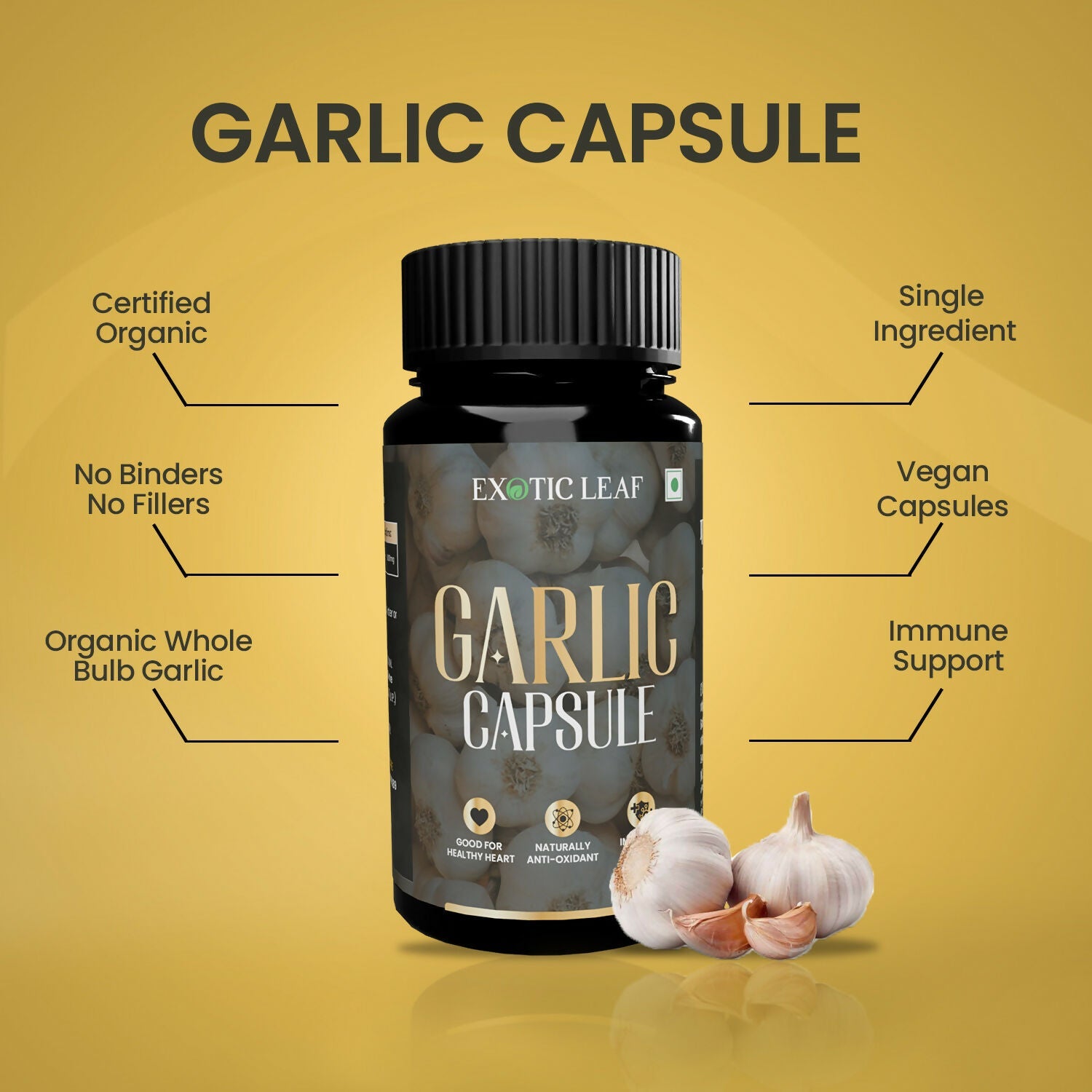 Exotic Leaf Garlic Capsules - Swadesiicart