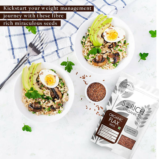 Sorich Organics Flax Seeds - Alsi Seeds - Swadesiicart