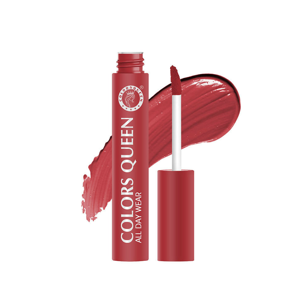 Colors Queen All Day Wear Liquid Lipstick - Coral Camp | Swadesiicart