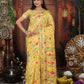 Shree Shyam Fashion Linen Cotton White Saree