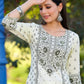 Juniper Women's Green Rayon Staple Kalamkari Floral Placement Printed Kurta | Swadesiicart