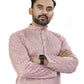 Anaita Pink Lucknowi Work Silk Straight Kurta