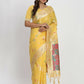Shree Shyam Fashion Linen Cotton Yellow Saree