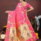 Lorenvalley Fashion Pink Soft Paithani Silk Woven Design Gold Zari Meenakari Weaving Saree - Swadesiicart