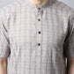 Even Apparels Yellow Pure Cotton Men's Kurta With Band Collar | Swadesiicart