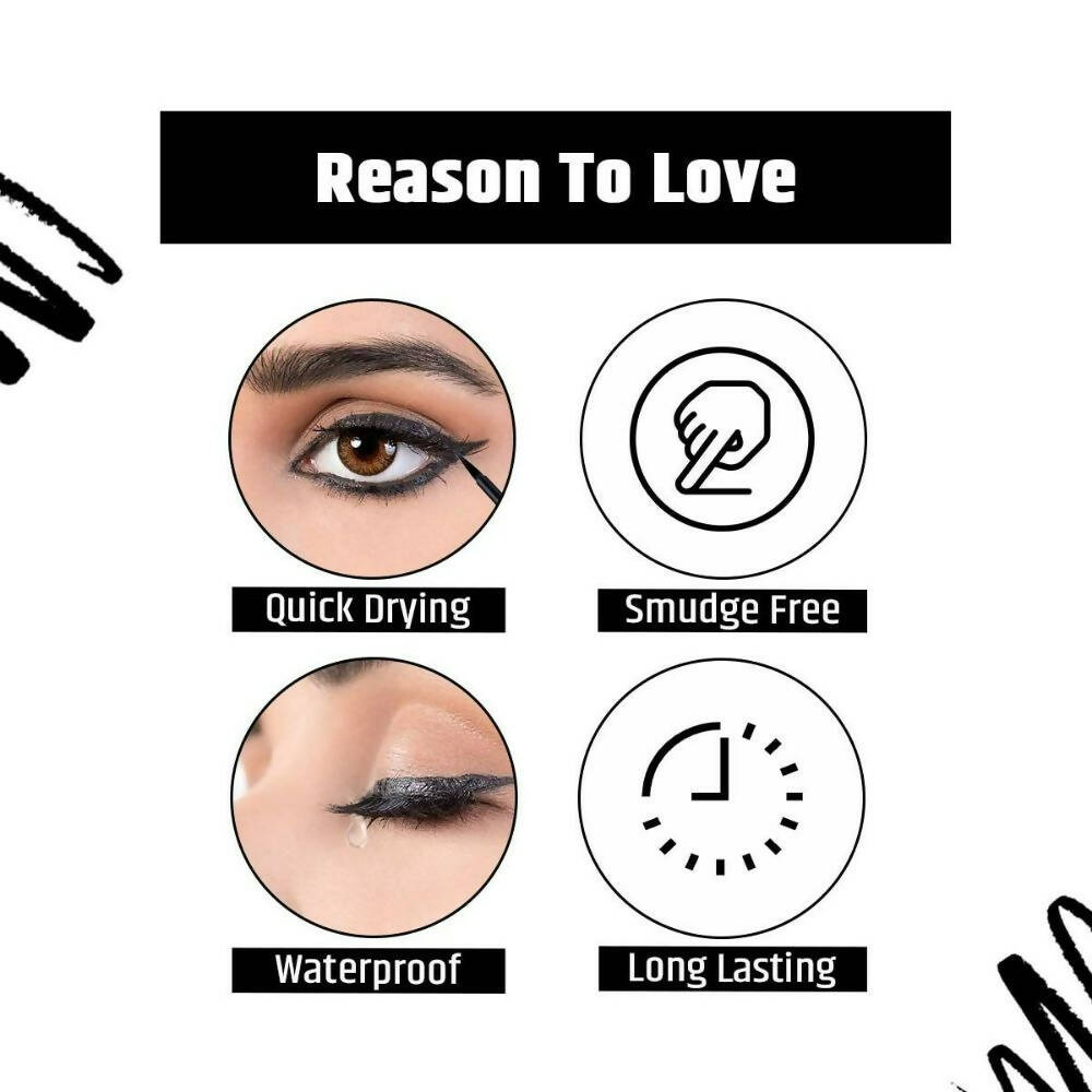 Insight Cosmetics Shiny Waterproof Eyeliner - Black - Swadesiicart