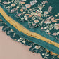 House of Panchhi Teal - Pure Georgette Thread & Sequins Work Lehenga | Swadesiicart
